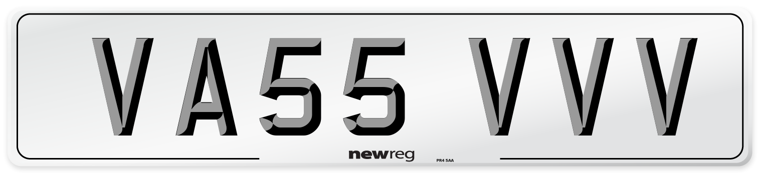 VA55 VVV Number Plate from New Reg